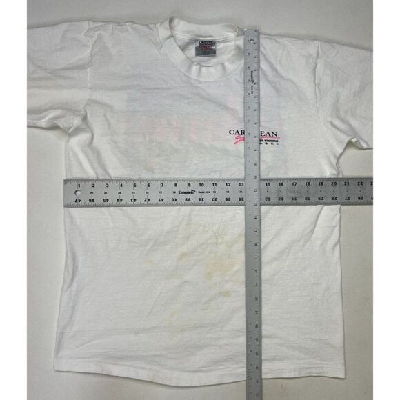 VINTAGE Caribbean Style 1989 Graphic T-shirt Men Large Art USA 80s Single Stitch - Picture 11 of 11